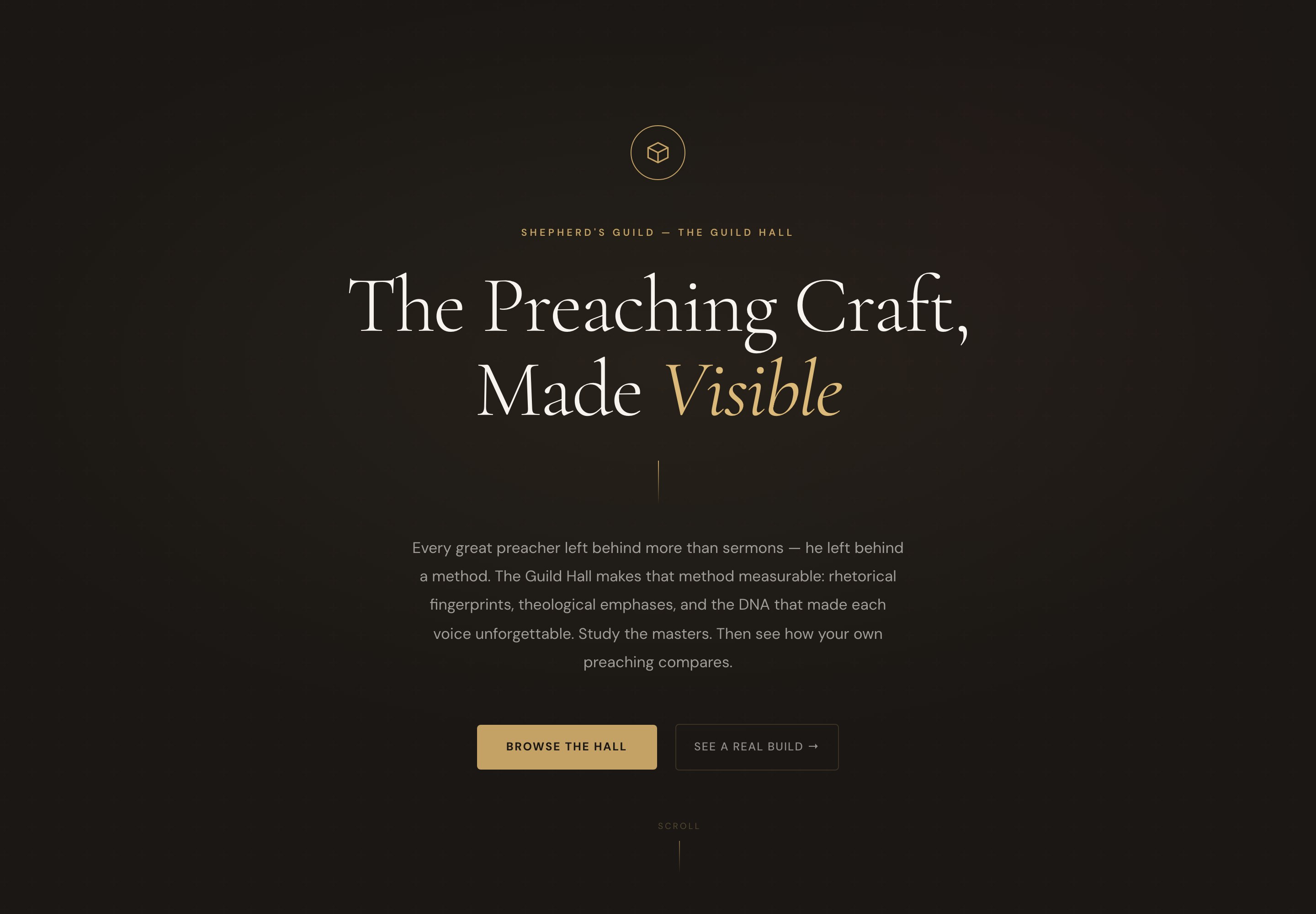 Screenshot of the Shepherd's Guild homepage
