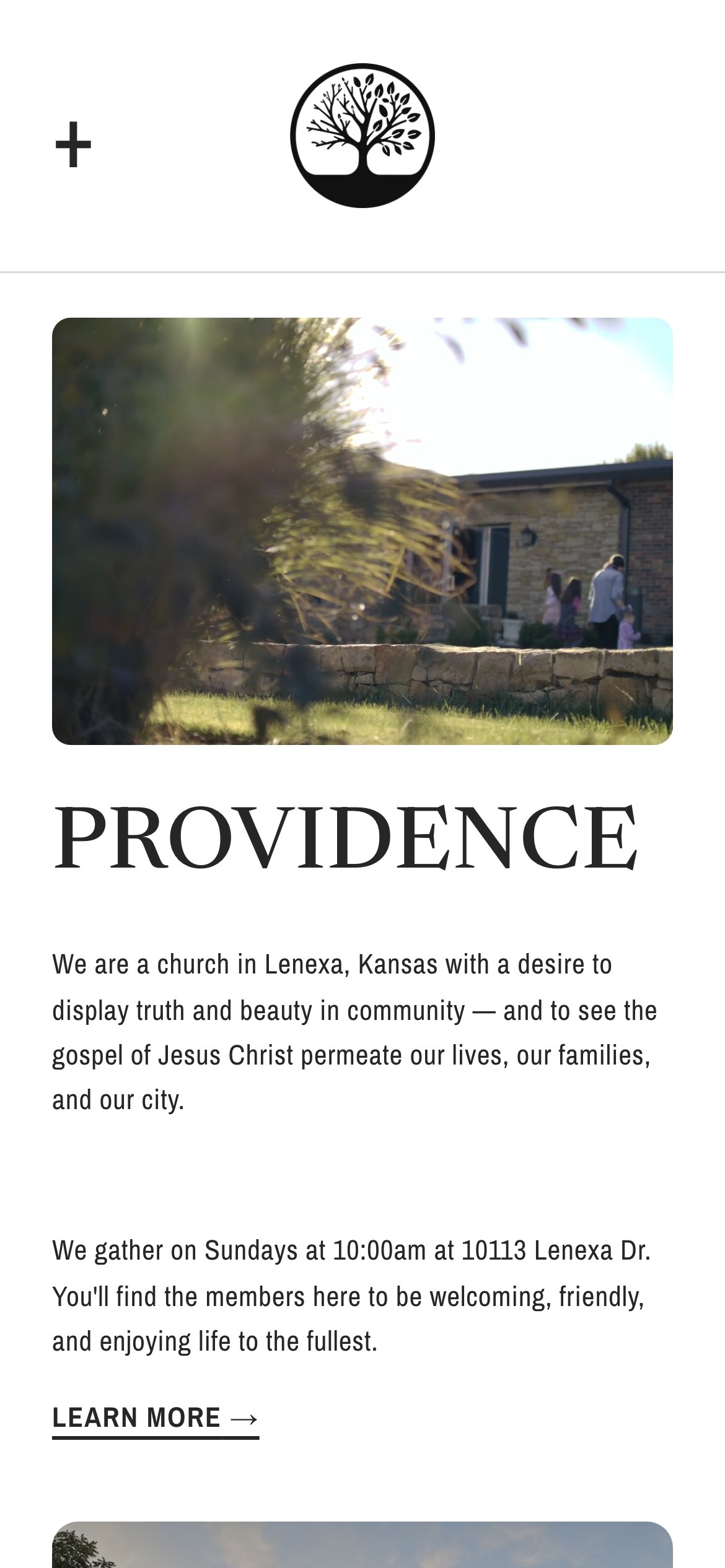 Mobile screenshot of Providence Community Church